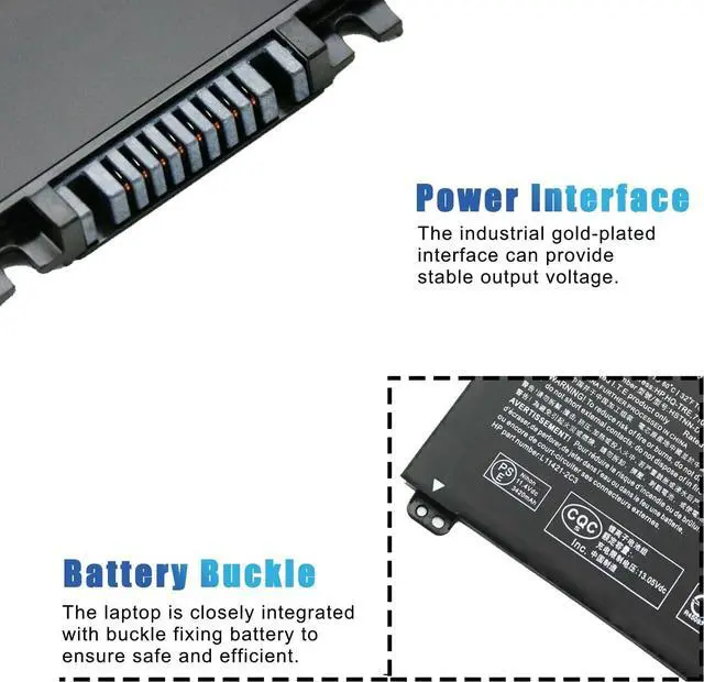 Alt view image 3 of 6 - efohana HT03XL Laptop Battery Replacement for HP Pavilion 14 14S 14Q 15 15G 15T 17 Envy 15T 17T 250 255 G7 Series Notebook HSTNN-DB8R HSTNN-UB7J HSTNN-LB8L HSTNN-IB8O L11421-542