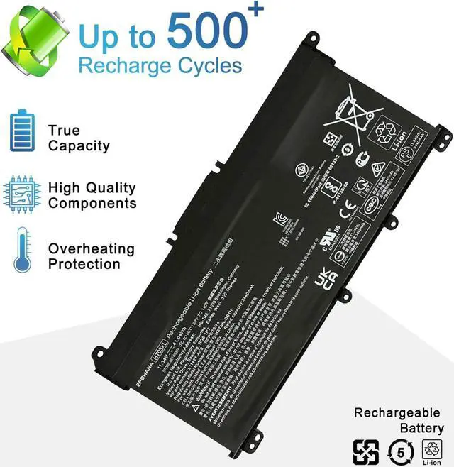 Alt view image 4 of 6 - efohana HT03XL Laptop Battery Replacement for HP Pavilion 14 14S 14Q 15 15G 15T 17 Envy 15T 17T 250 255 G7 Series Notebook HSTNN-DB8R HSTNN-UB7J HSTNN-LB8L HSTNN-IB8O L11421-542