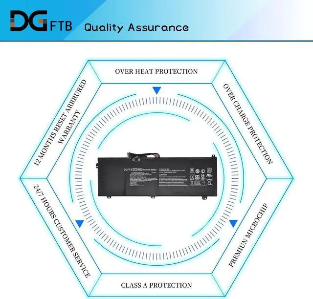 Alt view image 6 of 7 - DGTEC New ZO04XL Replacement Laptop Battery for HP Zbook Studio G3 G4 Mobile Workstation Series ZO04 ZO06 ZO06XL 808396-422 HSTNN-LB6W HSTNN-C88C HSN-C02C 808450-001 (15.2V 64Wh/4210mAh)