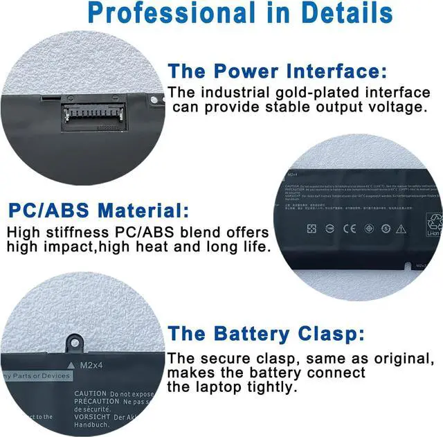 Alt view image 4 of 6 - EFOHANA 69KF2 Laptop Battery Replacement for XPS 15 9500 Precision 5550 M15 R3 2020 ALW15M-5758W M17 R3 2020 Series Notebook 8FCTC 08FCTC 70N2F 070N2F 11.4V 86Wh 7167mAh
