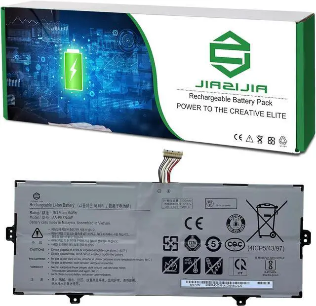 Main image of JIAZIJIA AA-PBSN4AF Laptop Battery Replacement for Samsung Notebook 13 inch NP930SBE Series Notebook Black 15.4V 54Wh 3530mAh