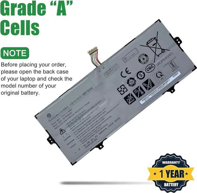 Alt view image 3 of 5 - JIAZIJIA AA-PBSN4AF Laptop Battery Replacement for Samsung Notebook 13 inch NP930SBE Series Notebook Black 15.4V 54Wh 3530mAh
