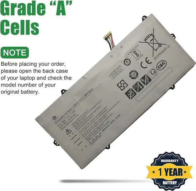 Alt view image 3 of 5 - JIAZIJIA AA-PBTN6EP Laptop Battery Replacement for Samsung Notebook 9 2018 NP900X5T NP900X5T-X01US NP900X5T-X05CN Series Notebook Black 11.5V 75Wh 6534mAh