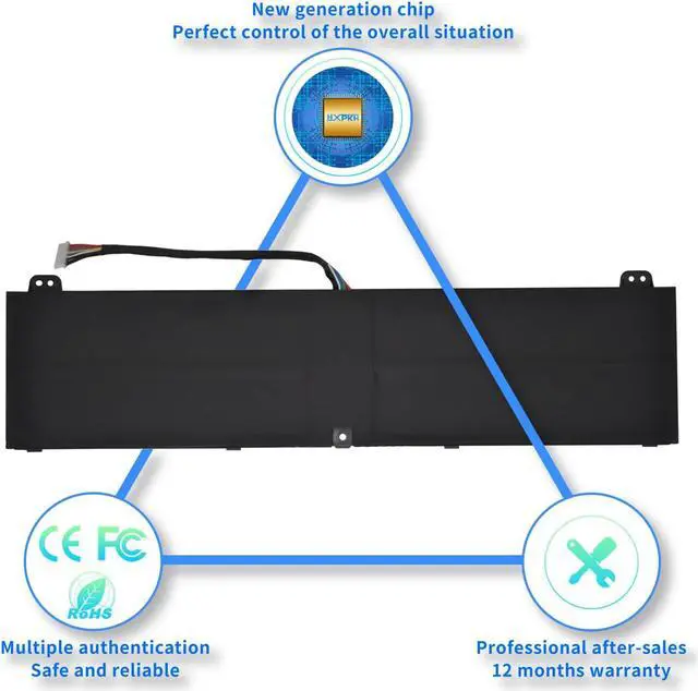 Alt view image 5 of 7 - AP20BHU Long Cable Laptop Battery For Acer Predator Triton 500 SE 16" PT516-51S PT516-51S-70TP PT516-51S-71Q2 PT516-51S-72KR PT516-51S-76LF PT516-51S-78CR PT516-51S-92CB PT516-51S-96BX Series 99.98Wh