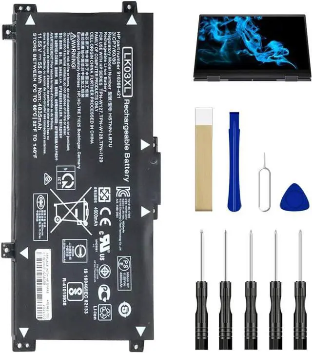 Main image of Laptop Battery LK03XL for HP Envy X360 15-CN 15M-CN0011DX 15-15M-BP 15M-EE0013DX Replacement Battery with Repair Tool Kit