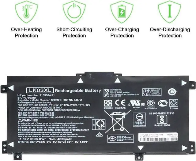 Alt view image 2 of 6 - Laptop Battery LK03XL for HP Envy X360 15-CN 15M-CN0011DX 15-15M-BP 15M-EE0013DX Replacement Battery with Repair Tool Kit