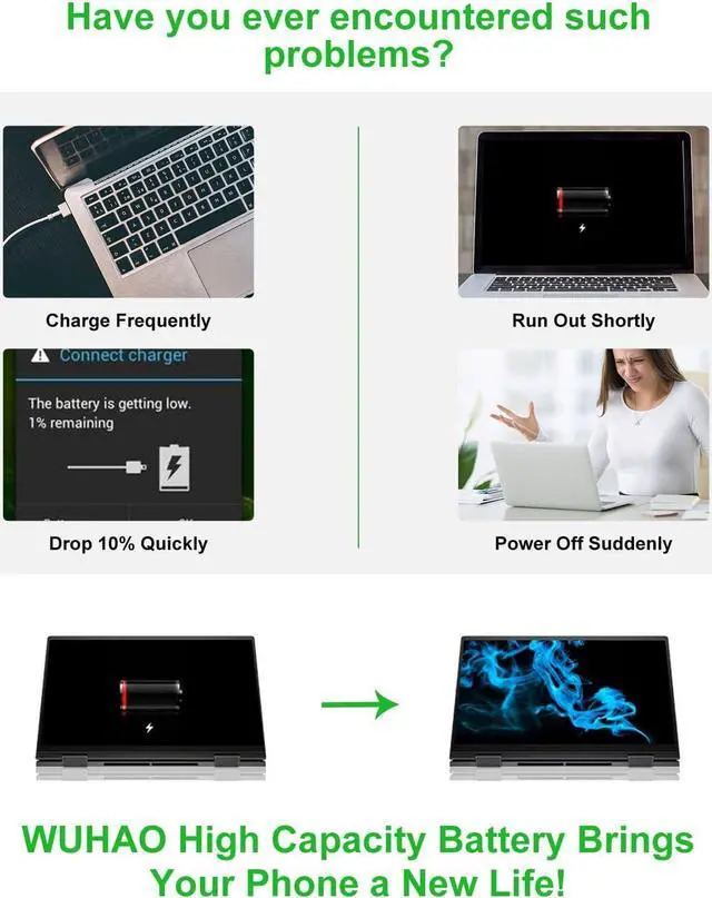Alt view image 3 of 6 - Laptop Battery LK03XL for HP Envy X360 15-CN 15M-CN0011DX 15-15M-BP 15M-EE0013DX Replacement Battery with Repair Tool Kit