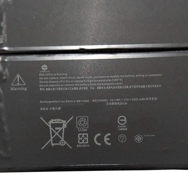 Alt view image 2 of 3 - JIAZIJIA DYNM02 Laptop Tablet Battery Replacement for Microsoft Surface Pro 5th Gen Pro 6 1796 Series Notebook G3HTA038H with Tools Kit Black 7.57V 44.1Wh 5825mAh