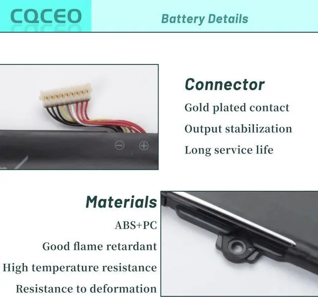 Alt view image 2 of 7 - CQCEO AA-PBLN3KR Battery Replacement for Samsung Laptop 3ICP6/63/72 11.58V /49.5Wh/4282mAh