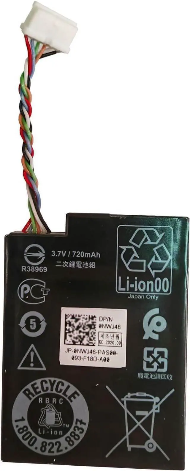 Alt view image 5 of 5 - IZKROR Y2RV2 2.8Wh 720mAh Battery Replacement for Dell PowerEdge R710 H740P Mini R640 R740 R840 R940 RAID Controllers Series J2RH2 NWJ48 3JH35 5FMY4 3.7V