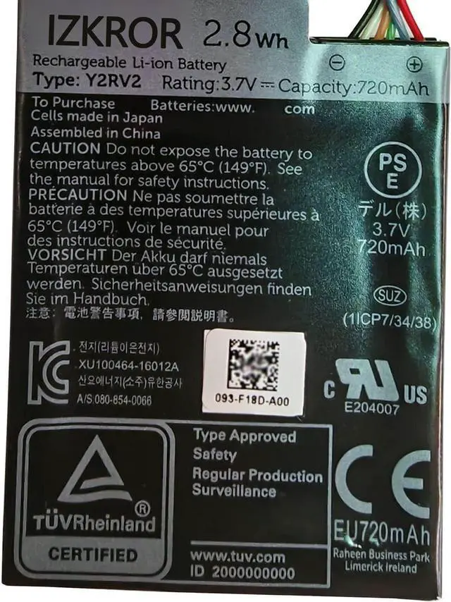 Alt view image 3 of 5 - IZKROR Y2RV2 2.8Wh 720mAh Battery Replacement for Dell PowerEdge R710 H740P Mini R640 R740 R840 R940 RAID Controllers Series J2RH2 NWJ48 3JH35 5FMY4 3.7V