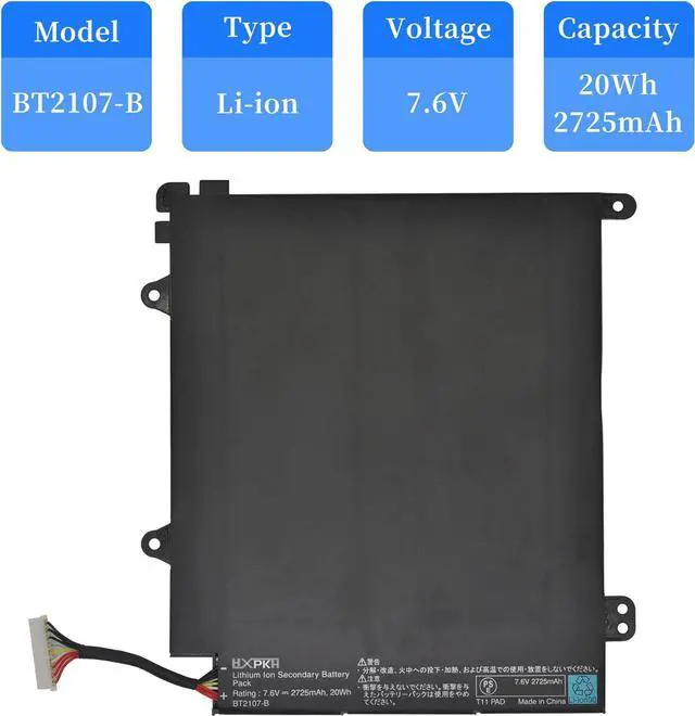 Alt view image 2 of 7 - HXPKH BT2107-B Laptop Battery for EPSOP BT2107-B Laptop Battery 7.6V 2725mAh/20Wh