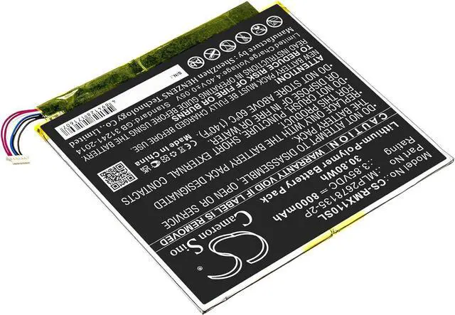 Alt view image 2 of 6 - BCXY Battery Replacement for Verizon Ellipsis 10 inch 32GB HD 4G QTAXIA1 Ellipsis 10 HD MLP2678135-2P