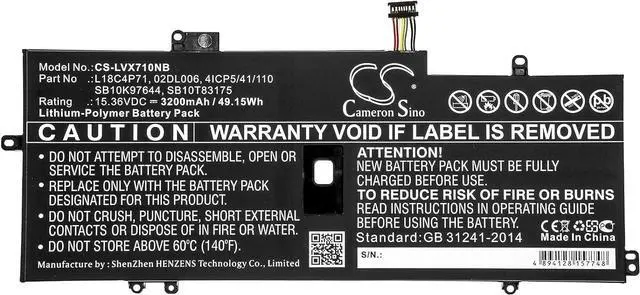 Alt view image 3 of 4 - XSP Replacement Battery for Think-Pad X1 Carbon 2019, Think-Pad X1 Carbon 7th PN SB10T83175, 4ICP5/41/110, 02DL006, L18C4P71, SB10K97644