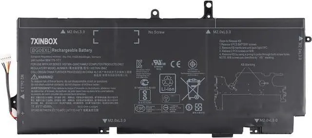 Main image of 7XINbox 11.4V 45WH BG06XL BG06045XL-PL 805096-005 804175-1B1 804175-1C1 HSTNN-IB6Z Laptop Battery Replacement for HP ELITEBOOK 1040 G3