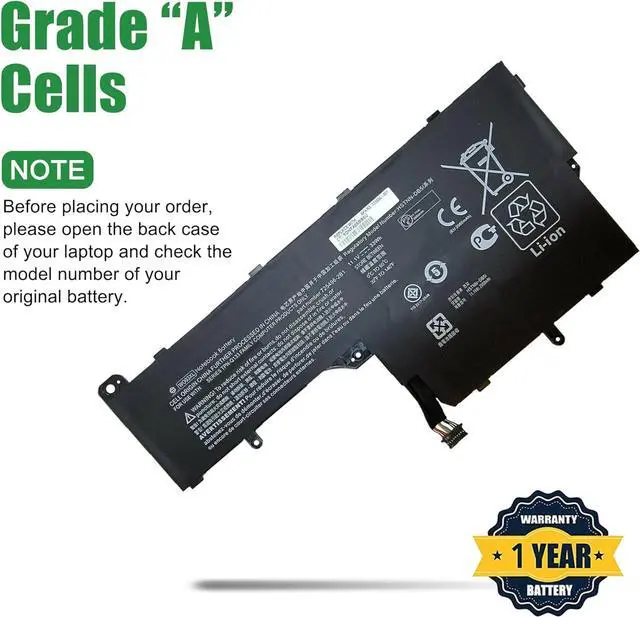 Alt view image 3 of 5 - JIAZIJIA WO03XL Laptop Battery Replacement for Hp Pavilion 13-P100ED 13-P100EL Series Notebook HSTNN-DB5I 725496-2B1 725606-001 11.1V 33Wh 2950mAh