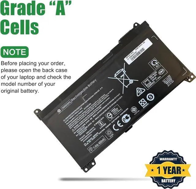 Alt view image 4 of 6 - JIAZIJIA RR03XL 851610-850 Laptop Battery Replacement for Hp ProBook 430 440 450 455 470 G4 440 450 470 G5 Series Notebook HSTNN-UB7C 851477-541 11.4V 48Wh 4212mAh