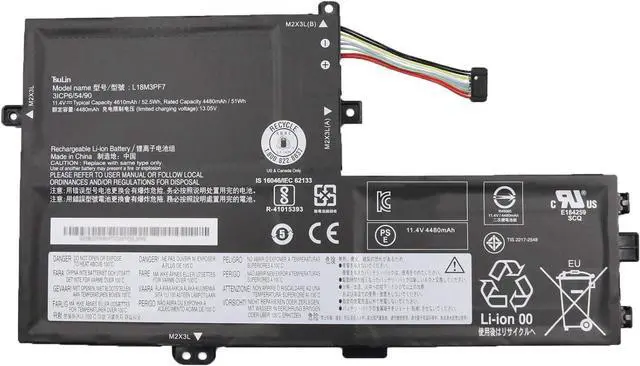 Alt view image 2 of 4 - TsuLin L18M3PF7 Laptop Battery Replacement for Ideapad FLEX-15 S340-14 S340-15 C340-15 Series Notebook L18C3PF7 L18L3PF3 L18C3PF6 L18M3PF6 L18L3PF2 11.4V 52.5Wh 4610mAh