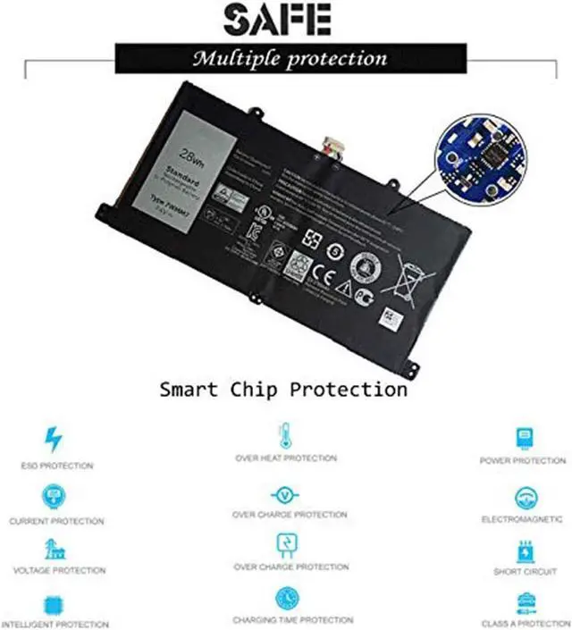 Alt view image 4 of 7 - BOWEIRUI 7WMM7 (7.4V 28Wh) Laptop Battery Replacement for Dell Venue 11 Pro Keyboard Dock D1R74 Series Notebook CFC6C CP305193L1 DL011301-PLP22G01 D1R74
