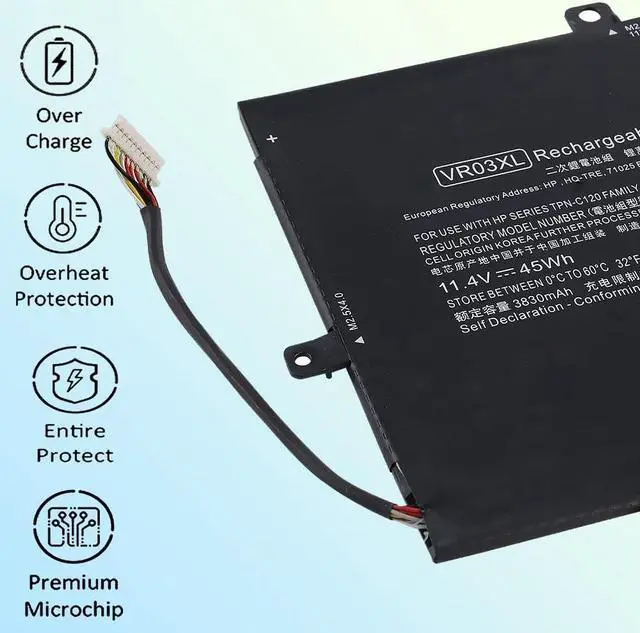 Alt view image 5 of 7 - VR03XL VR03 45WH Battery for HP Envy 13-D 13-D046TU 13-D025TU 13-D024TU 13-D051TU 13-D056TU Series Laptop 816497-1C1 HSTNN-IB7E