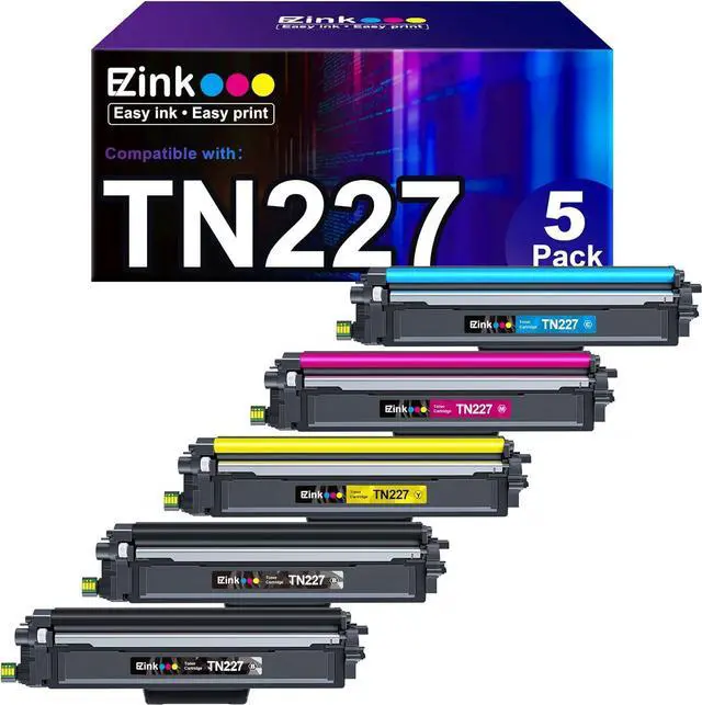 Main image of E-Z Ink (TM TN-227 TN227 Compatible Toner Cartridge Replacement for Brother TN227 TN-227 TN 227BK/C/M/Y TN223BK TN227BK High Yield to use with HL-L3270CDW HL-L3230CDW HL-L3210CW HL-L3290CDW (5 Pack)