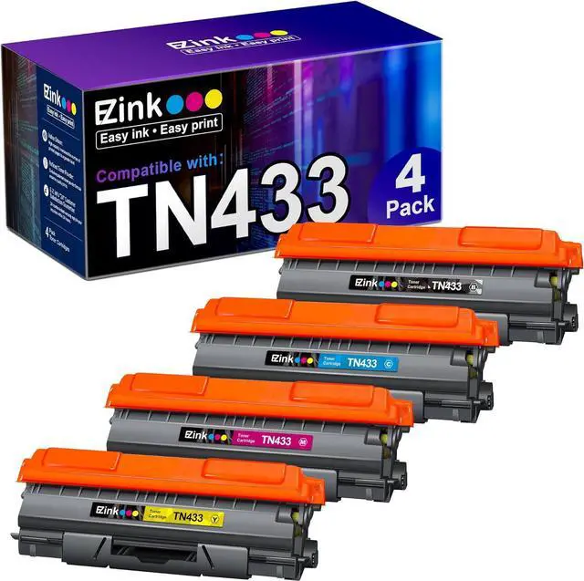 Main image of E-Z Ink (TM Compatible Toner Cartridge Replacement for Brother TN-433 TN433 TN433bk TN431 to use with HL-L8260CDW HL-L8360CDW MFC-L8610CDW MFC-L8900CDW (1 Black, 1 Cyan, 1 Magenta, 1 Yellow, 4 Pack)