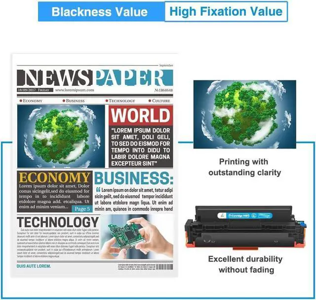 Alt view image 5 of 6 - 046 046H Toner Cartridge Set for Canon MF733cdw 046 CRG-046 High Yield