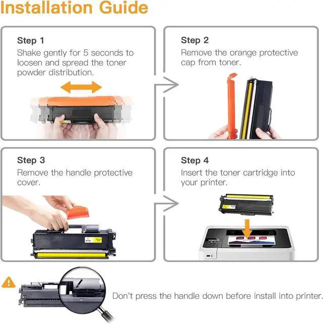 Alt view image 6 of 7 - E-Z Ink (TM) Compatible Toner Cartridge Replacement for Brother TN336 Toner Cartridges TN331 TN-336 TN-331 TN315 to Use with MFC-L8850CDW HL-L8350CDW MFC-L8600CDW HL-4150CDN MFC-9970CDW (BCMY, 4 Pack)