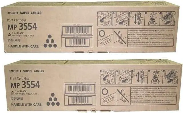 Alt view image 2 of 3 - Ricoh 842124 Black Toner Cartridge 2-Pack for MP 2554, 3054, 3554