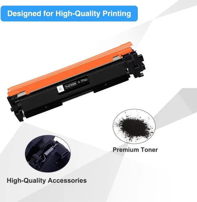 Alt view image 5 of 7 - CF230X 30X Black High Yield Toner Cartridge 30A CF230A M227fdw M203dw 4Pack
