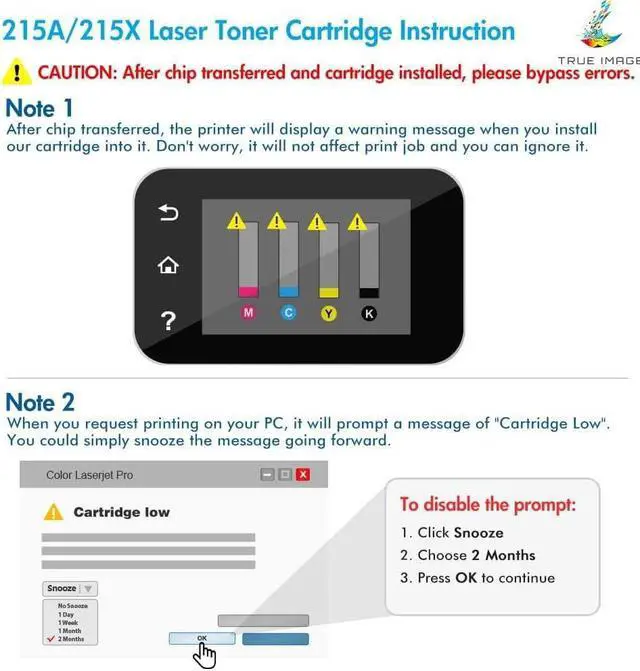 Alt view image 6 of 7 - 215A Toner Cartridges 4 Pack Compatible Replacement for HP 215A Toner Cartridges W2310A W2311A W2312A W2313A for HP Color Laserjet Pro MFP M182nw M183fw M155 Printer Ink (Black Cyan Yellow Magenta)