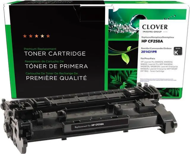 Main image of Clover CIG Remanufactured Black Standard Yield Toner Cartridge Replacement for HP 58A (CF258A)