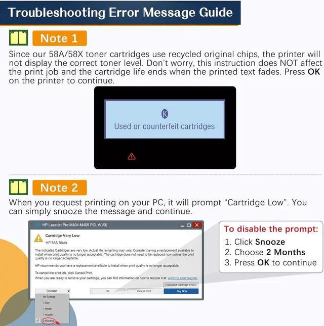 Alt view image 6 of 7 - Ennovor ColorKing Compatible Toner Cartridge Replacement for HP 58A CF258A 58X CF258X for Laserjet Pro MFP M428fdw M428fdn M428dw Pro M404n M404dn M404dw M428 M404 M406dn M430f Printer (Black, 2-Pack)