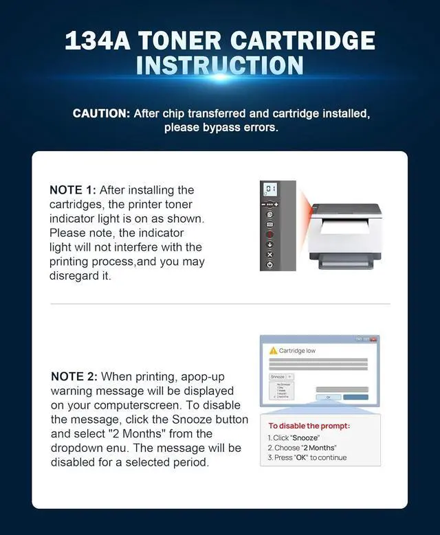 Alt view image 5 of 7 - Ennovor 134A Toner Cartridges 2 Black (No Chip) Replacement for HP 134A W1340A 134X W1340X Toner Cartridges Compatible with M209dw MFP M234dw M234sdn Printer (2 Black)