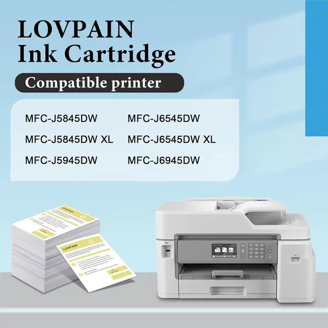 Alt view image 2 of 7 - LC3039 Ultra High-Yield Black/Cyan/Magenta/Yellow Ink Cartridges(4Pack) - Lvan Compatible LC3039XXL Ink Cartridge Set Replacement for Brother LC3039 Ink MFC-J5845DW MFC-J5945DW MFC-J6545DW Printer