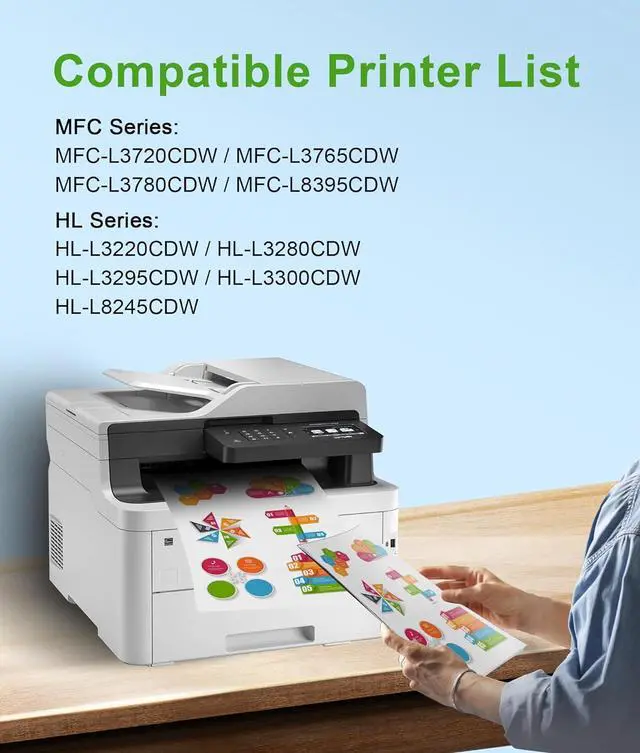 Alt view image 3 of 7 - Ennovor TN229XL Black High Yield Toner Cartridge Compatible Replacement for Brother TN229 TN229XL TN229BK Toner Work for Brother MFC-L3780CDW MFC-L3720CDW HL-L3220CDW HL-L3280CDW MFC-L3765CDW Printer
