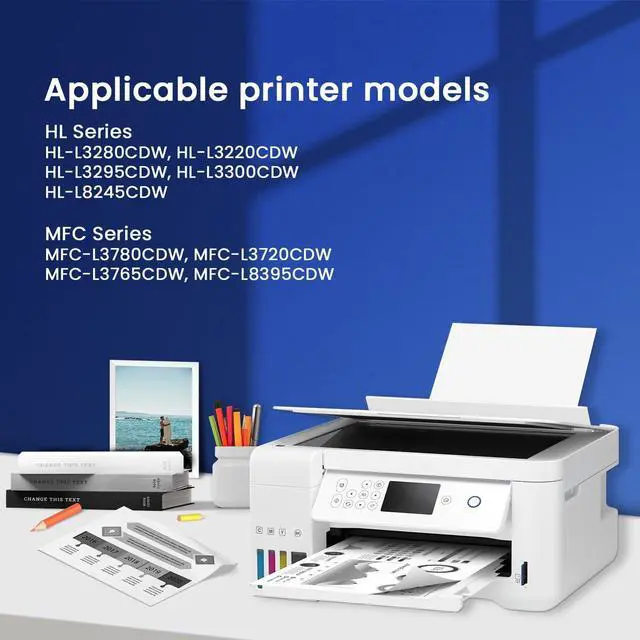 Alt view image 2 of 7 - Ennovor TN229XL Toner Cartridge Replacement for TN229XL TN229 TN-229XL Toner Cartridge Work for MFC-L3780CDW MFC-L3720CDW HL-L3280CDW HL-L3220CDW HL-L3295CDW Printer (4-Pack with Chip)