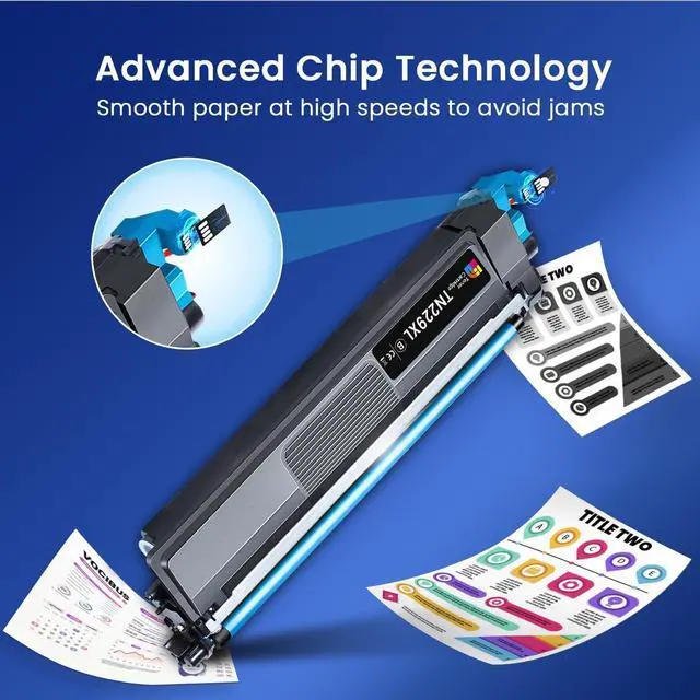 Alt view image 4 of 7 - Ennovor TN229XL Toner Cartridge Replacement for TN229XL TN229 TN-229XL Toner Cartridge Work for MFC-L3780CDW MFC-L3720CDW HL-L3280CDW HL-L3220CDW HL-L3295CDW Printer (4-Pack with Chip)