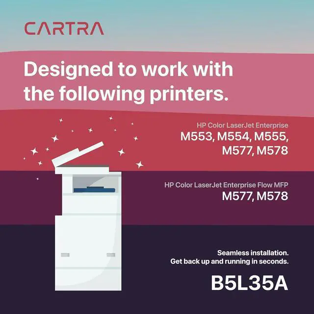 Alt view image 2 of 4 - Ennovor CARTRA Maintenance Kit 110V Replacement Part B5L35A Compatible with HP Color Laserjet Enterprise M553 M554 M555 M577 M578 Series (RM2-0011)