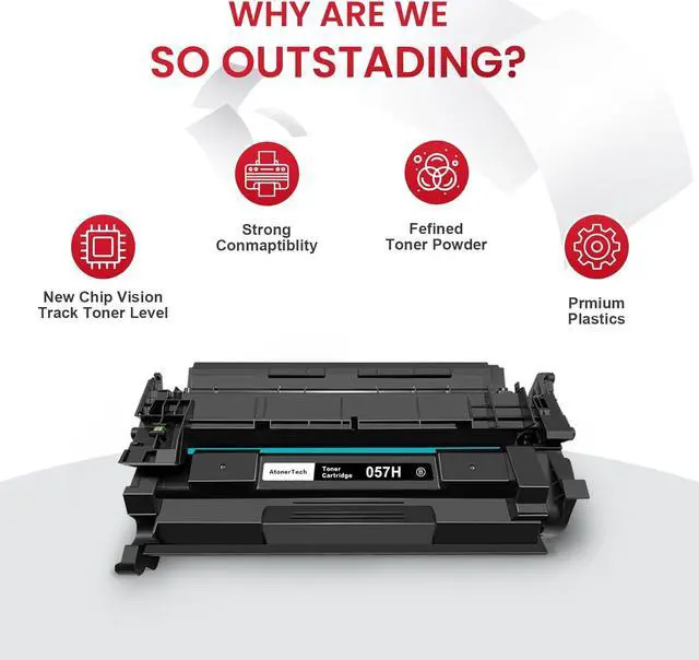 Alt view image 4 of 7 - 057 057H High Yield Toner Cartridge Replacement   057 057H CRG057 with Canon ImageCLASS MF445dw MF448dw MF449dw LBP226dw LBP227dw Laser Printers
