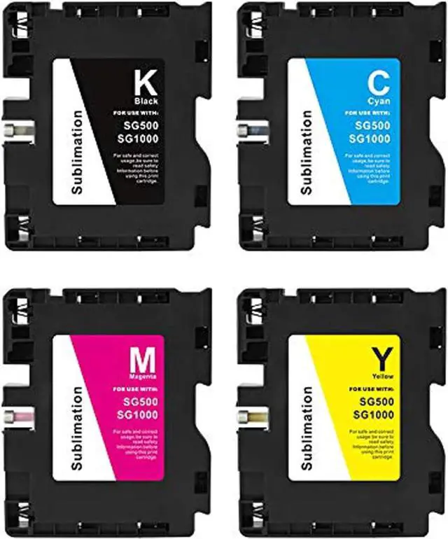 Alt view image 3 of 5 - Ennovor Compatible for Sawgrass SG500 SG1000 Printer Sublimation Ink Cartridge 8-Pack (2 Black, 2 Cyan, 2 Magenta, 2 Yellow)