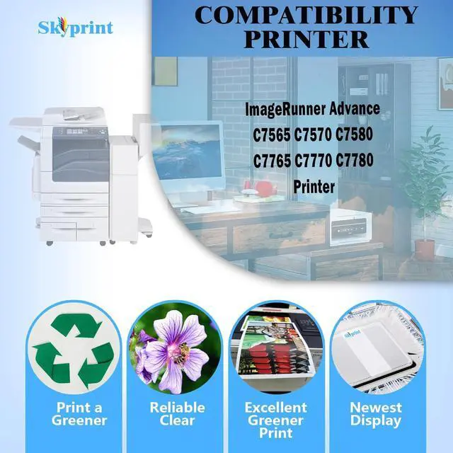 Alt view image 2 of 5 - Ennovor GPR56 GPR 56 High Yield Toner Cartridge Black Cyan Yellow Magenta Replacement for Canon ImageRunner Advance C7565 C7570 C7580 C7765 C7770 C7780 Printer