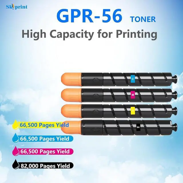 Alt view image 3 of 5 - Ennovor GPR56 GPR 56 High Yield Toner Cartridge Black Cyan Yellow Magenta Replacement for Canon ImageRunner Advance C7565 C7570 C7580 C7765 C7770 C7780 Printer