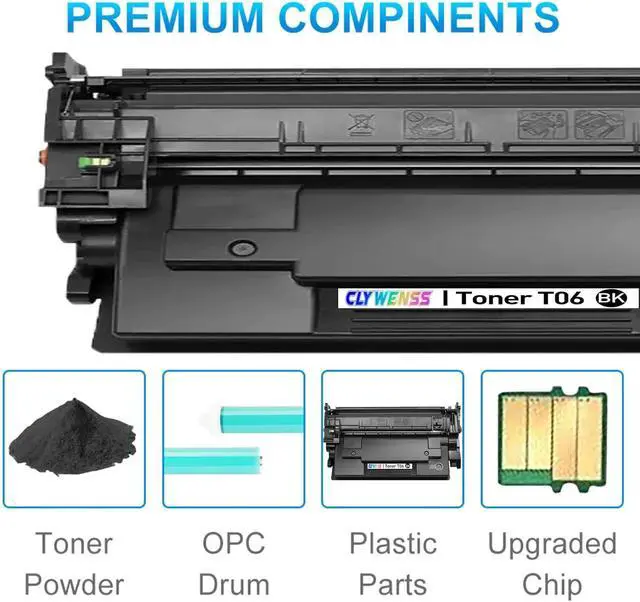 Alt view image 4 of 7 - Ennovor T06 Black Toner Cartridge with CHIP Replacement for Canon T06 T06L 3526C001AA for ImageRUNNER 1643 1643i 1643if, imageCLASS X MF1643i II 1643iF II Printer (1-Pack)
