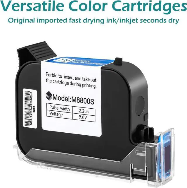 Alt view image 3 of 7 - 1PC Original 42ml Solvent Ink Cartridge Replacement for Handheld Inkjet Printer Z10/C10/M10/M12/M11, High adhesion and Quick Dry, Compatible for 0.5inch/12.7mm Nozzle Coding Machine (White)