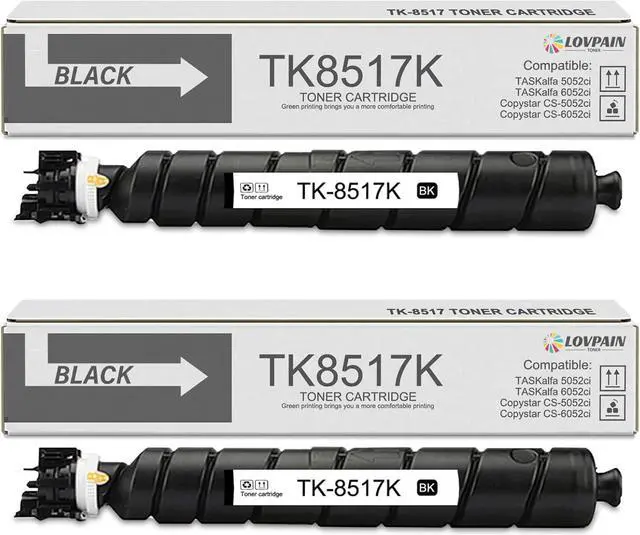Main image of TK-8517 TK8517 Toner Cartridge (2-Pack, Black) - Lovn Compatible TK-8517K Toner Cartridge (Up to 30,500 Pages) Replacement for Kyocera Copystar CS-5052ci CS-6052ci & TASKalfa 5052ci 6052ci Printer