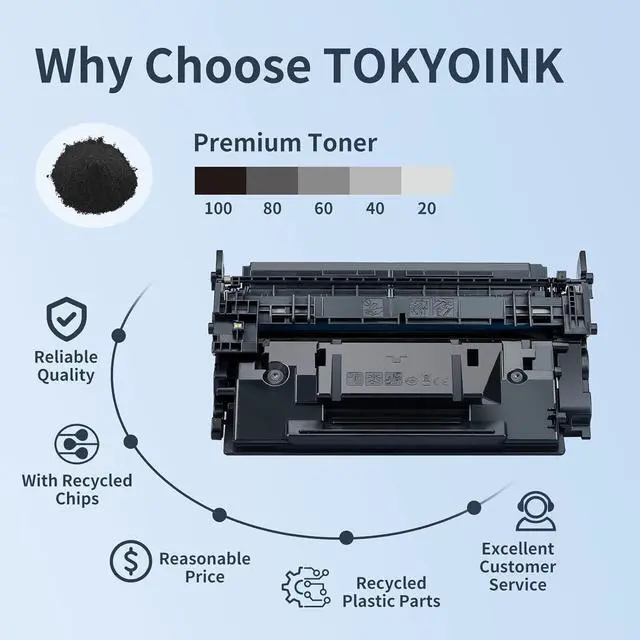 Alt view image 6 of 6 - 58X CF258X Toner Cartridge Black Replacement   58X CF258X Toner   Laserjet Pro MFP M428fdw M428fdn M428dw M404 M428 Laserjet Pro M404n M404dn M404dw Printer [with Chip, 2 Pack]