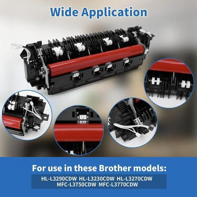 Alt view image 4 of 6 - D00N0D001 Fuser Unit Kit Replacement Compatible with Brother Printer HL-L3270CDW HL-L3290CDW MFC-L3750CDW MFC-L3770CDW Laser Printer 15000 Yield