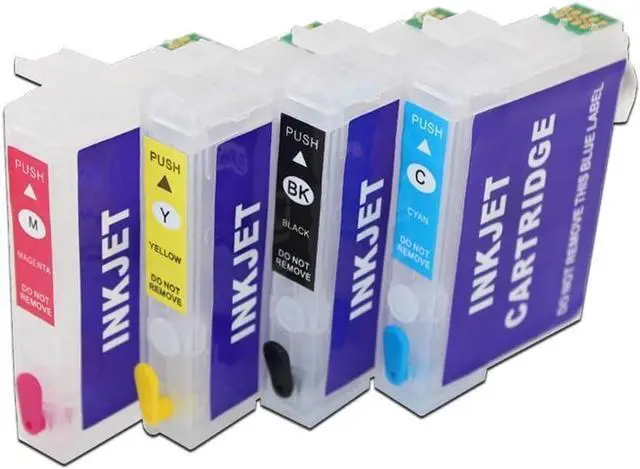Alt view image 4 of 7 - Ennovor 4Color 193 T1931-T1934 Refill Ink Cartridge with Chip for Epson WF 2521 2531 2541 2631 2651 2661 Printer