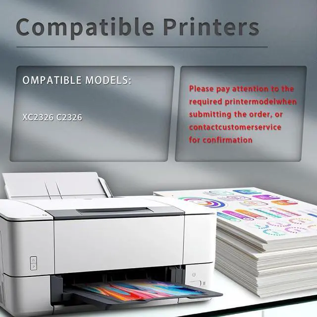 Alt view image 2 of 7 - Ennovor C2326 (No chip) High Yield Toner Cartridge Toner cartridges for Lexmark 24B7498 Compatible for Lexmark XC2326 C2326,Black